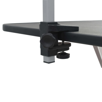 Hydraulischer Trimmtisch für große Hunde - Anti-Rutsch - doppelter Trimmarm -  91x61 cm - schwarz-weiß