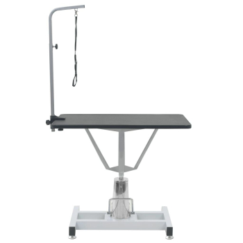 Hydraulischer Trimmtisch für große Hunde - Anti-Rutsch - doppelter Trimmarm -  91x61 cm - schwarz-weiß