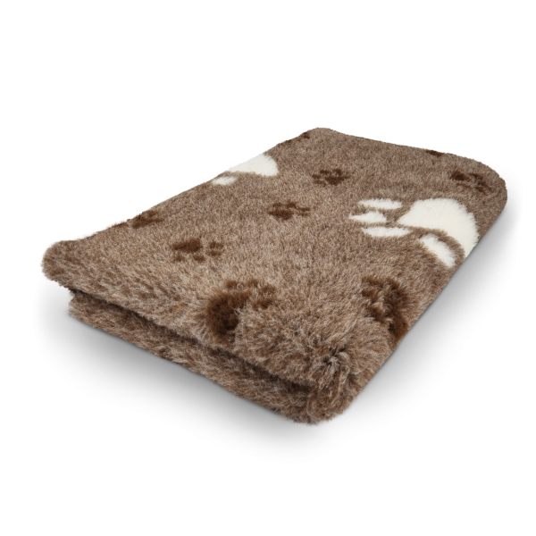 Vet-Bed - 3farbig - Hundedecke - Anti-Rutsch - div. Größen - paw-braun